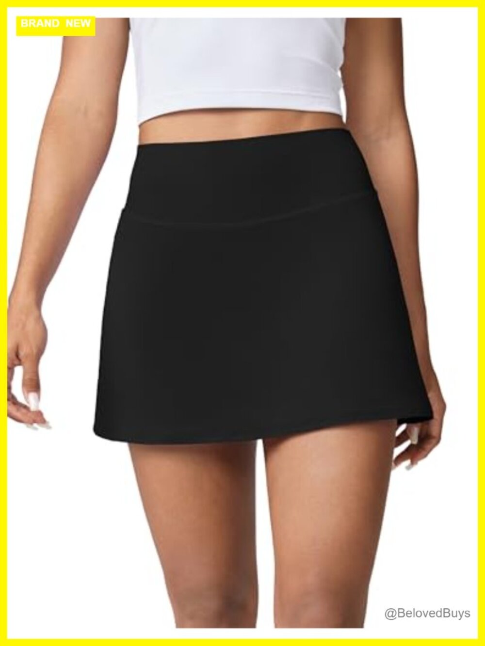 High Waisted Tennis Skort with Built-in Shorts and Pockets